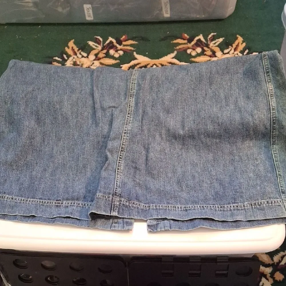 Classic Blue Denim Midi Skirt (Rox350)